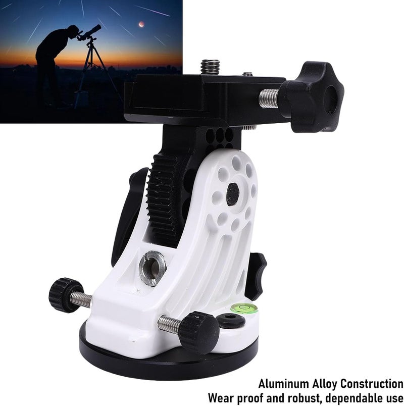 Dpofirs Telescope Mount, Latitude Adjustment Seat, 90 Degree Adjustable, Aluminum Alloy Latitude Base Mount, for Astronomy Telescope Accessory (White) - Image 5